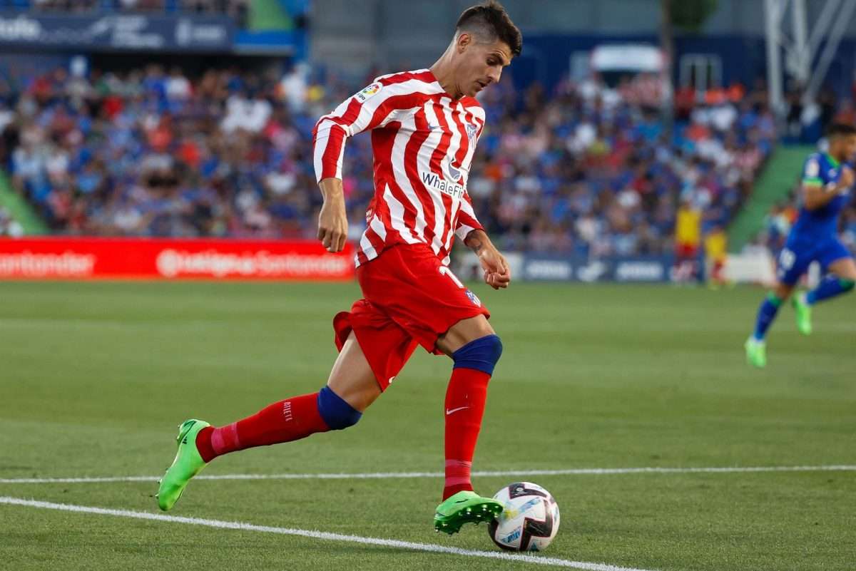 Morata, este lunes durante el partido contra el Getafe. EFE/Juan Carlos Hidalgo