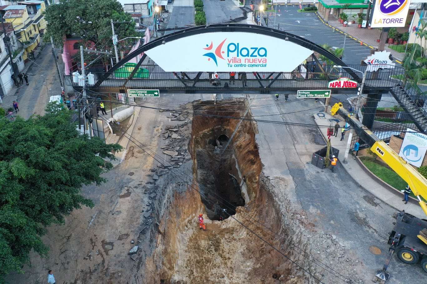 Hundimientos Villa Nueva: Retirarán la pasarela para continuar con los trabajos