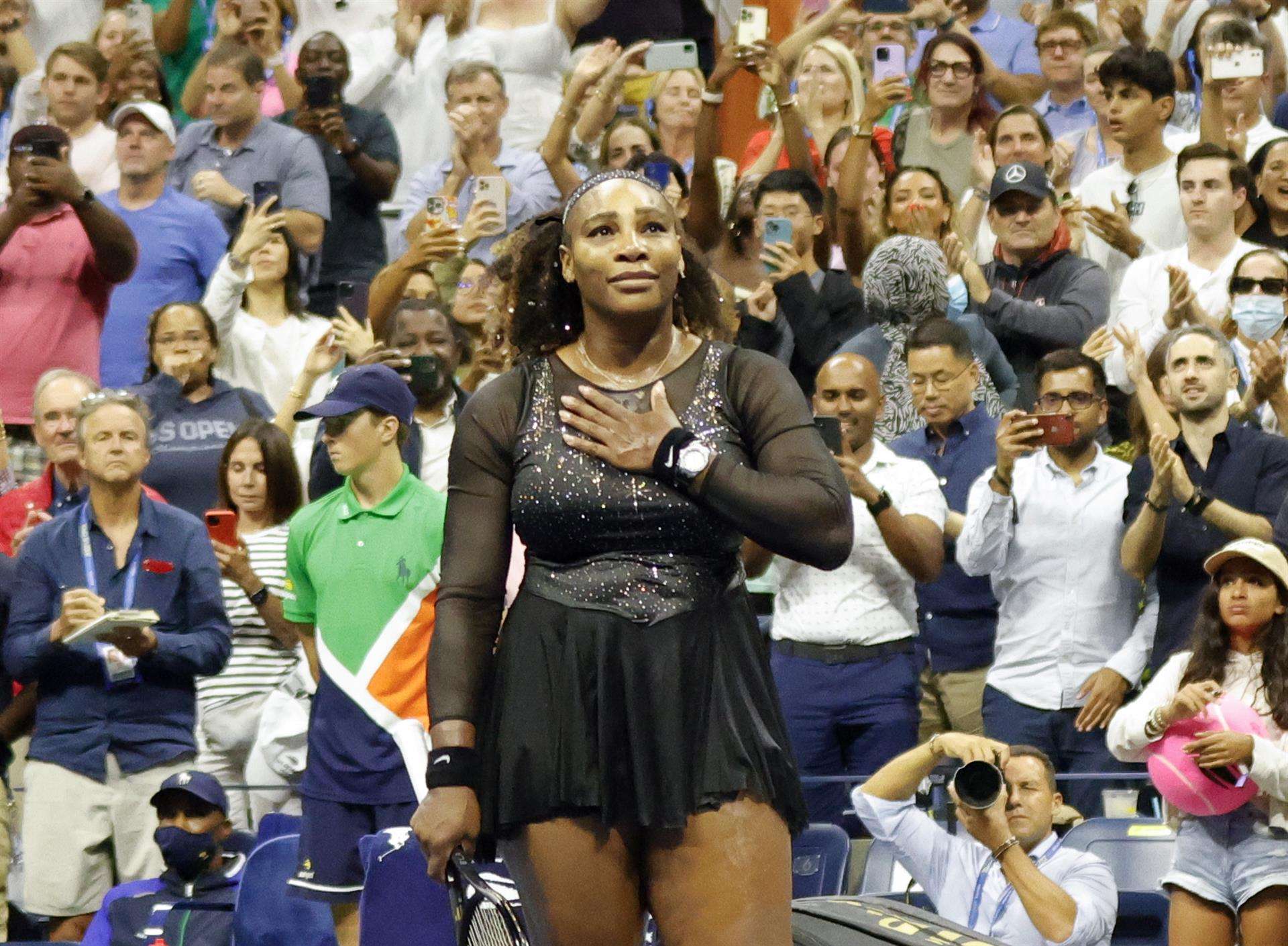 La tenista Serena Williams, tras su partido de eliminación del US Open 2022, este 3 de septiembre de 2022