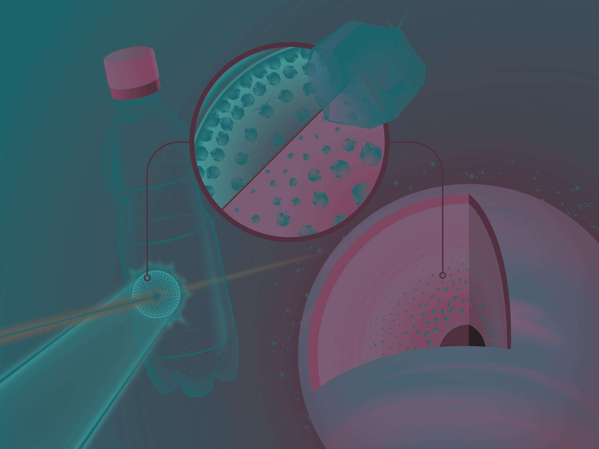 El equipo usó Pet como el de las botellas de plástico y un láser para su experimento. EFE/HZDR/Blaurock