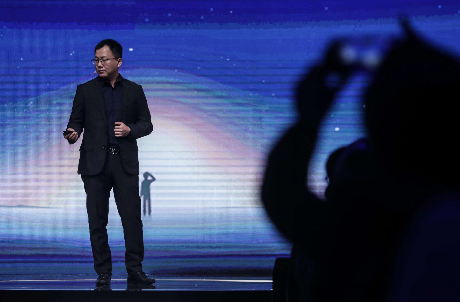 El presidente de la Huawei Latin Cloud America, Fernando Liu, participa en el evento "Huawei Cloud Latam Summit 2022", , en de Río de Janeiro (Brasil). EFE/ Antonio Lacerda