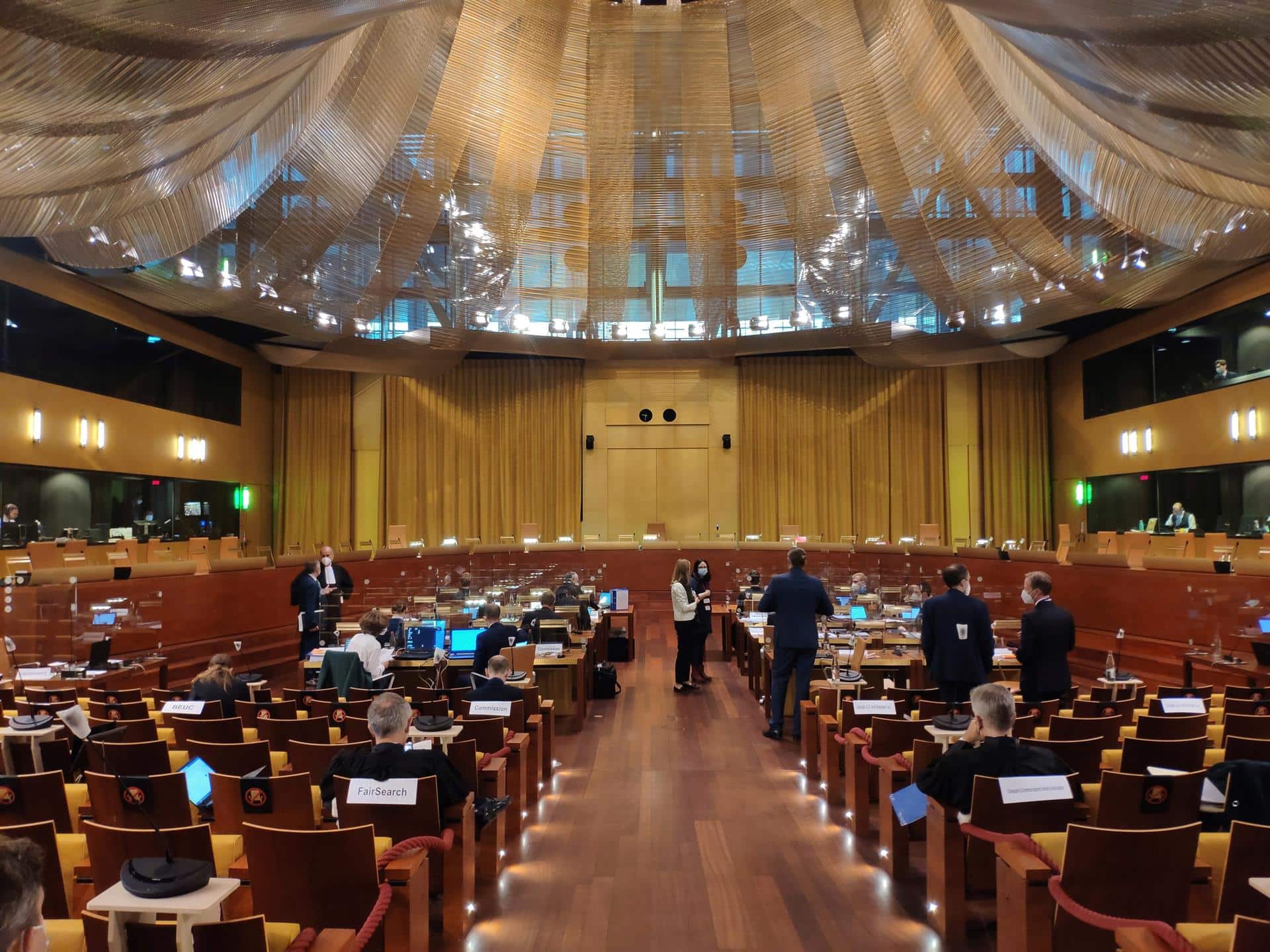 Vista general del Tribunal de Justicia de la Unión Europea que debe fallar sobre la Superliga de fútbol.