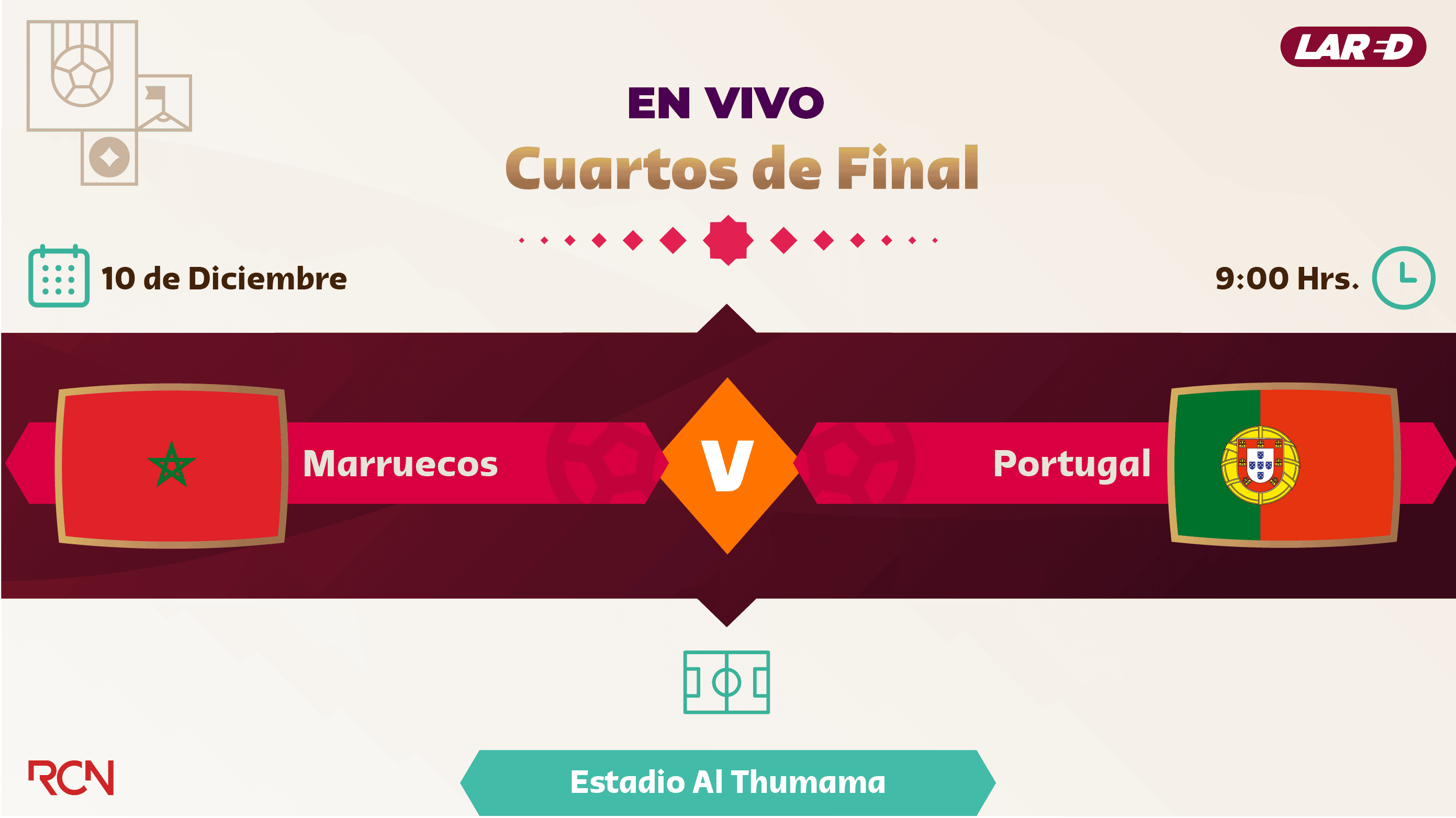 En vivo Marruecos vs Portugal Mundial