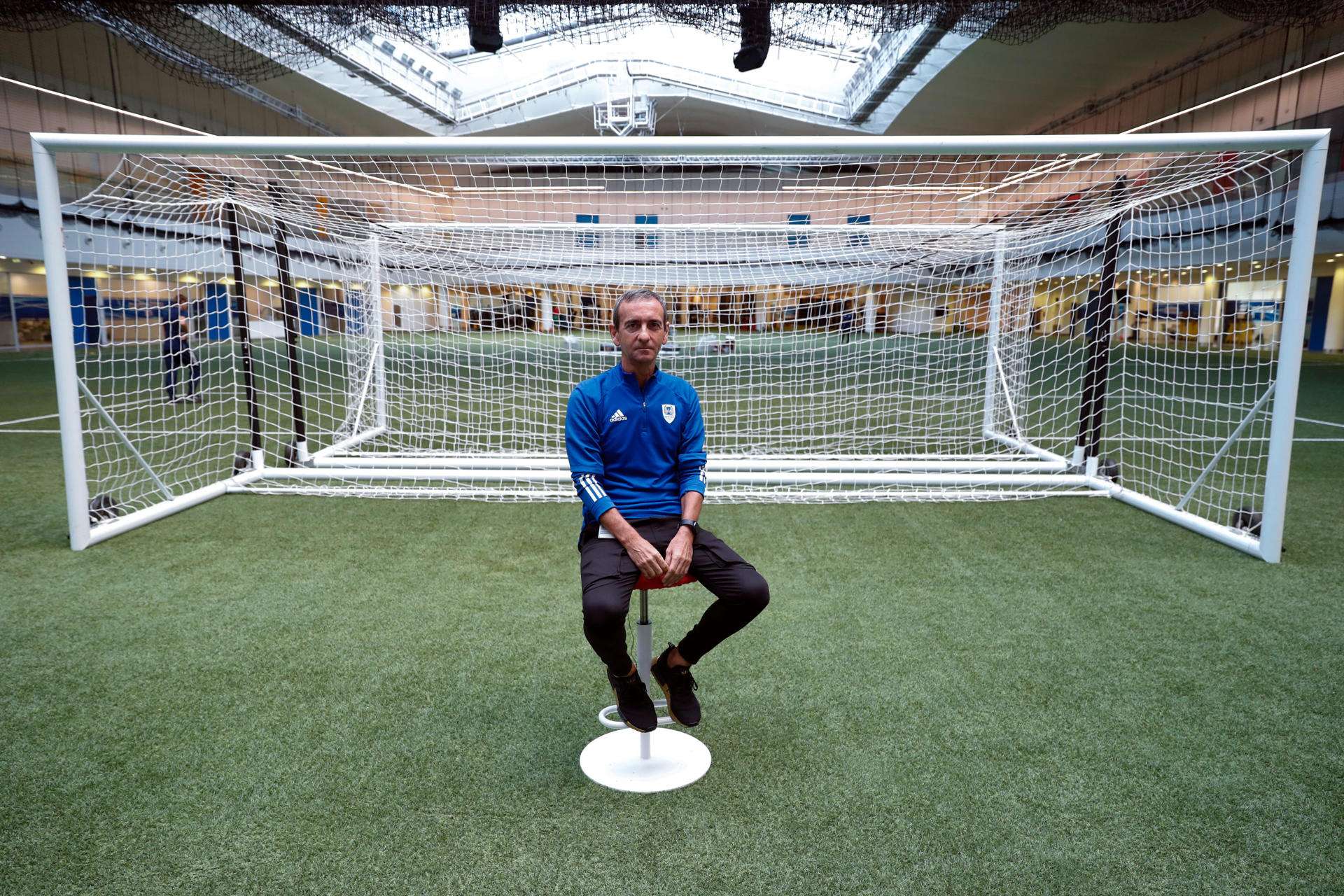 El director técnico del programa de fútbol de Aspire Academy, Edorta Murua, en una entrevista con EFE. EFE/Alberto Estévez Qatar