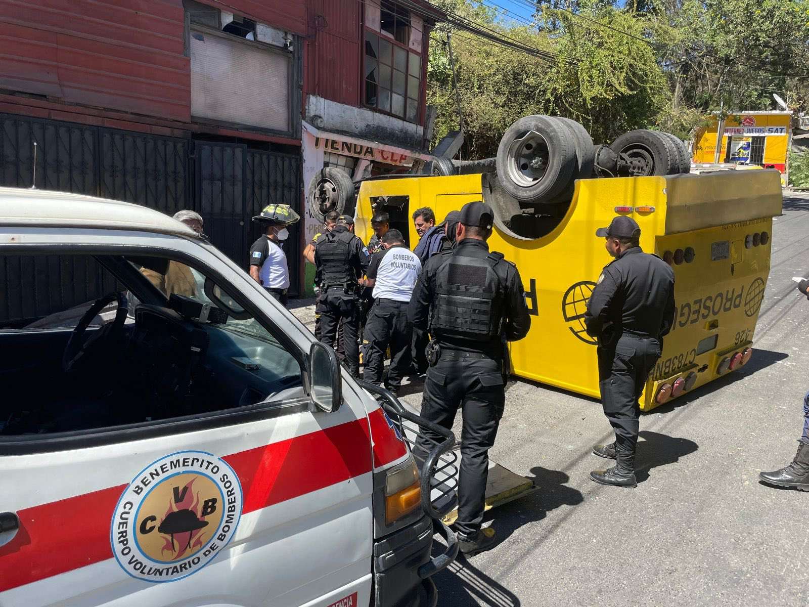 Camiones volcado Santa Catarina Pinula