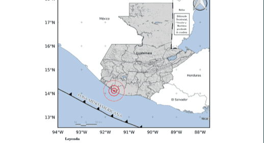 Sismo sensible de magnitud 4.8 se registra en Guatemala