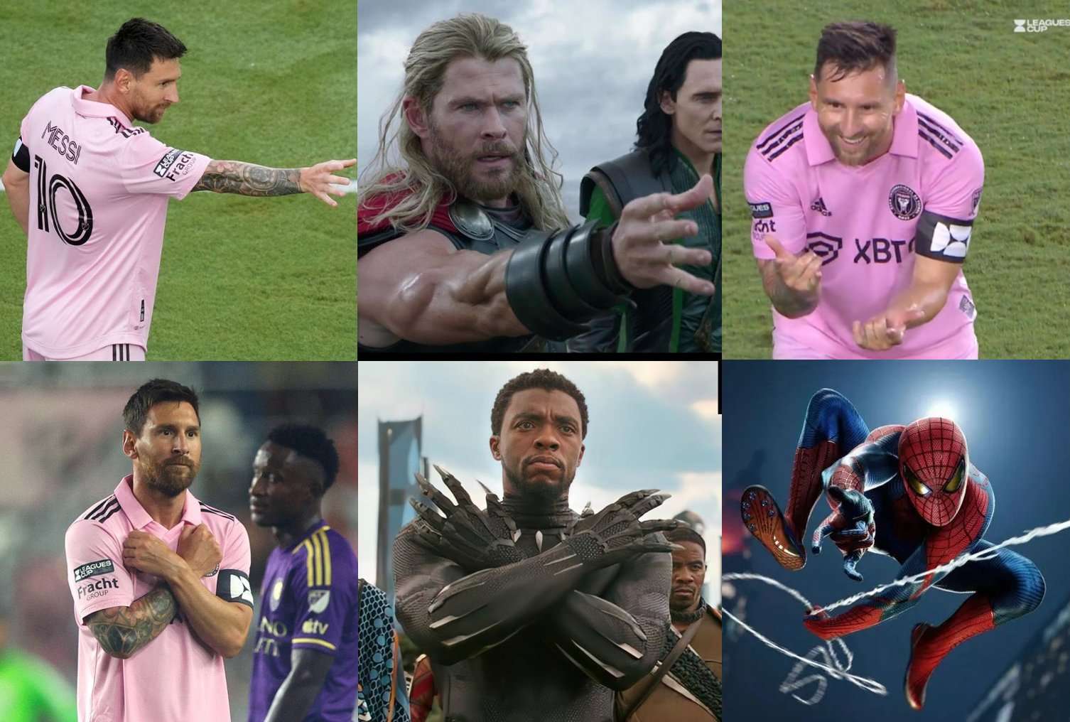Los Avengers en el cuerpo de Messi