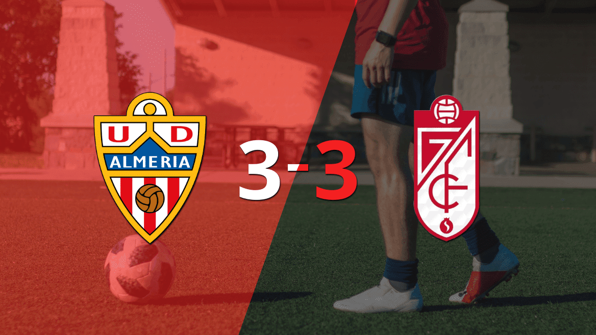 Almería empató con Granada aún con triplete de Luis Suárez