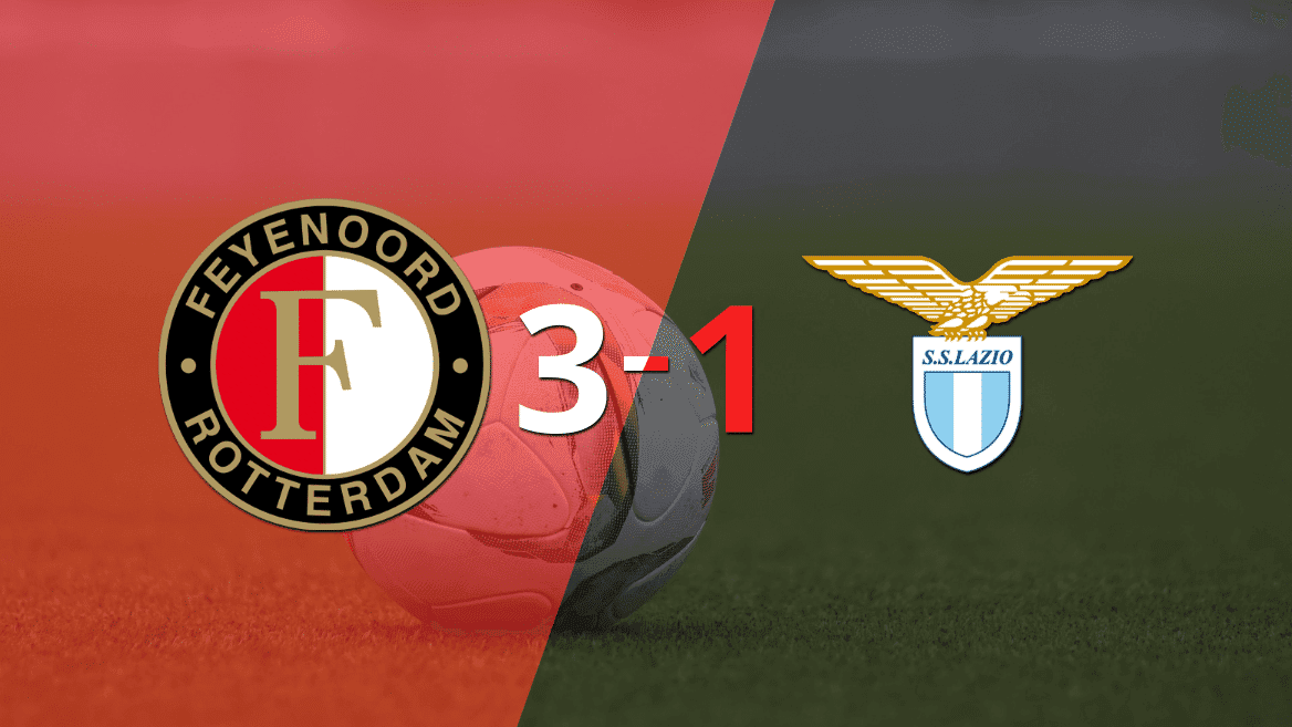 Santiago Giménez sentenció el triunfo de Feyenoord ante Lazio con doblete