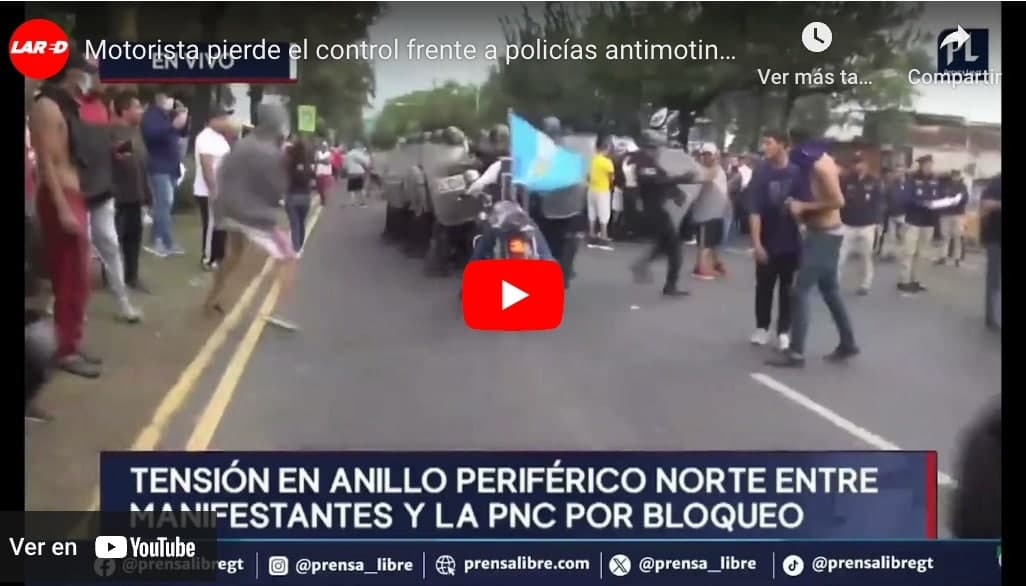 Motorista pierde control y atropella antimotines