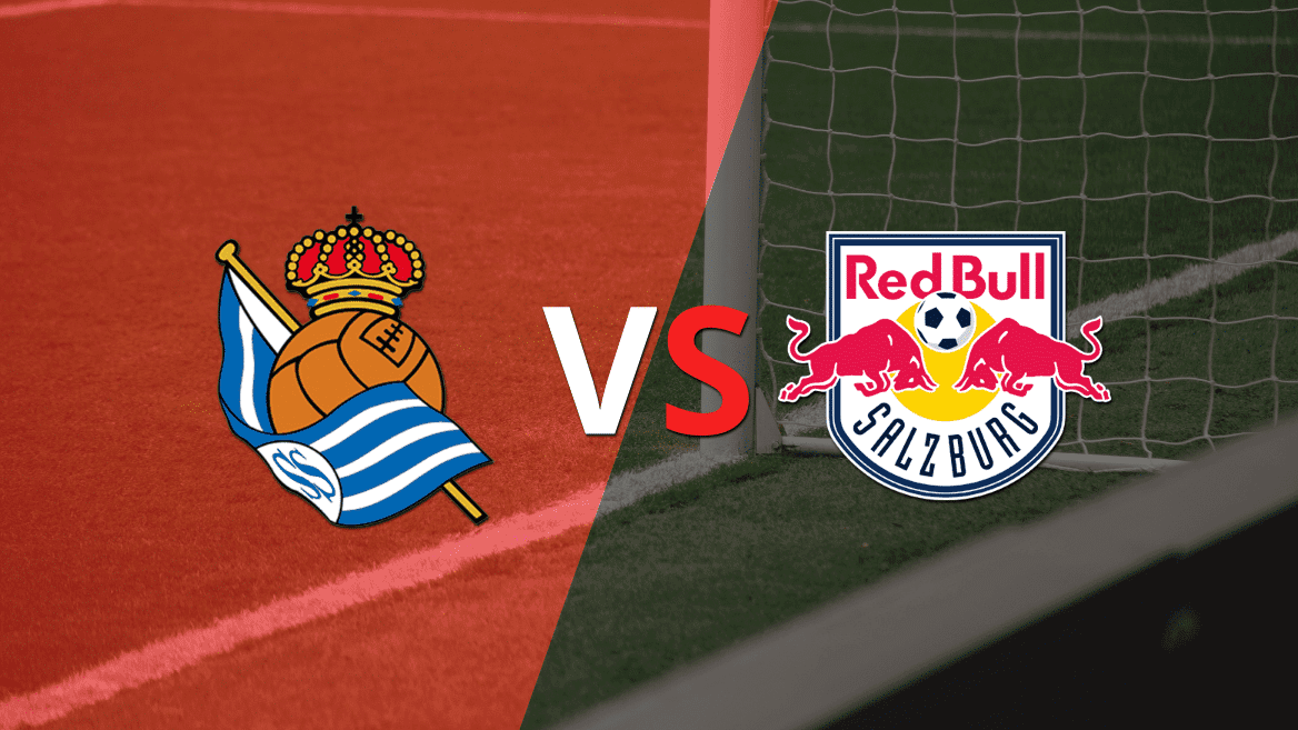 Se juega el segundo tiempo del empate en 0 entre Real Sociedad y Red Bull Salzburgo