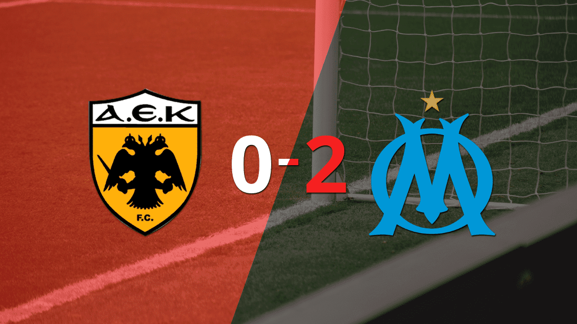 Olympique de Marsella, de visitante, derrotó 2-0 a AEK