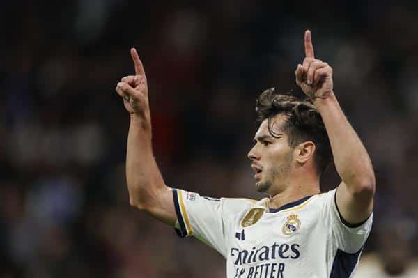 Brahim Díaz reivindicó un mayor protagonismo en el Real Madrid, tras marcar al Sporting de Braga en la Liga de Campeones. EFE/ Javier Lizon