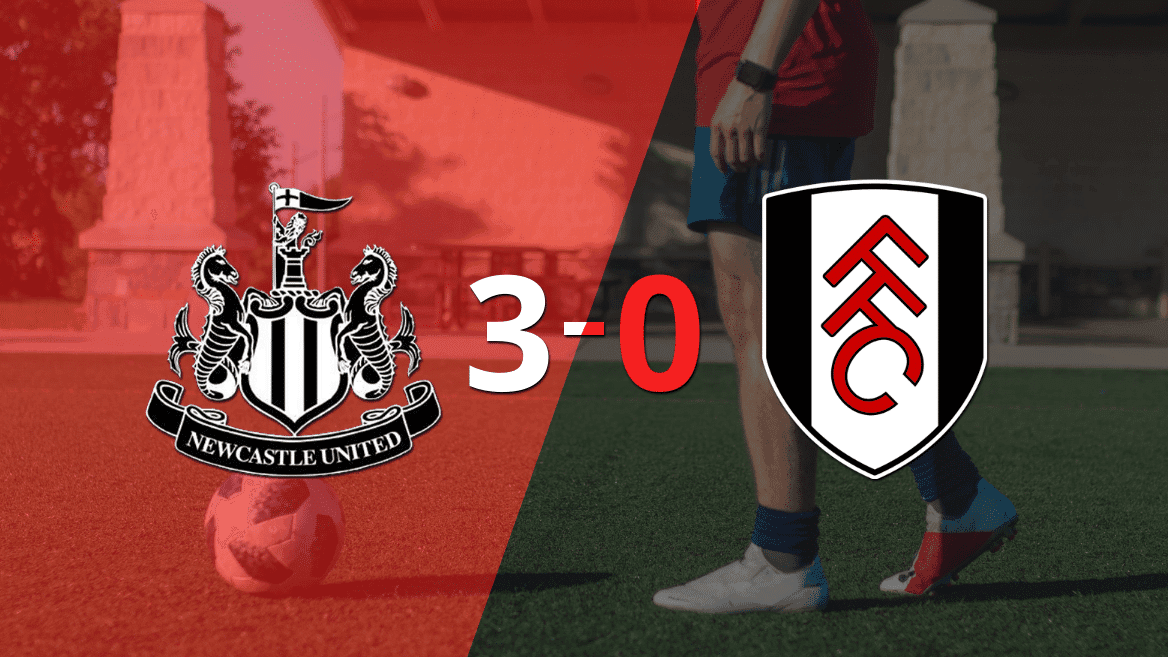 Newcastle United fue contundente y goleó 3-0 a Fulham