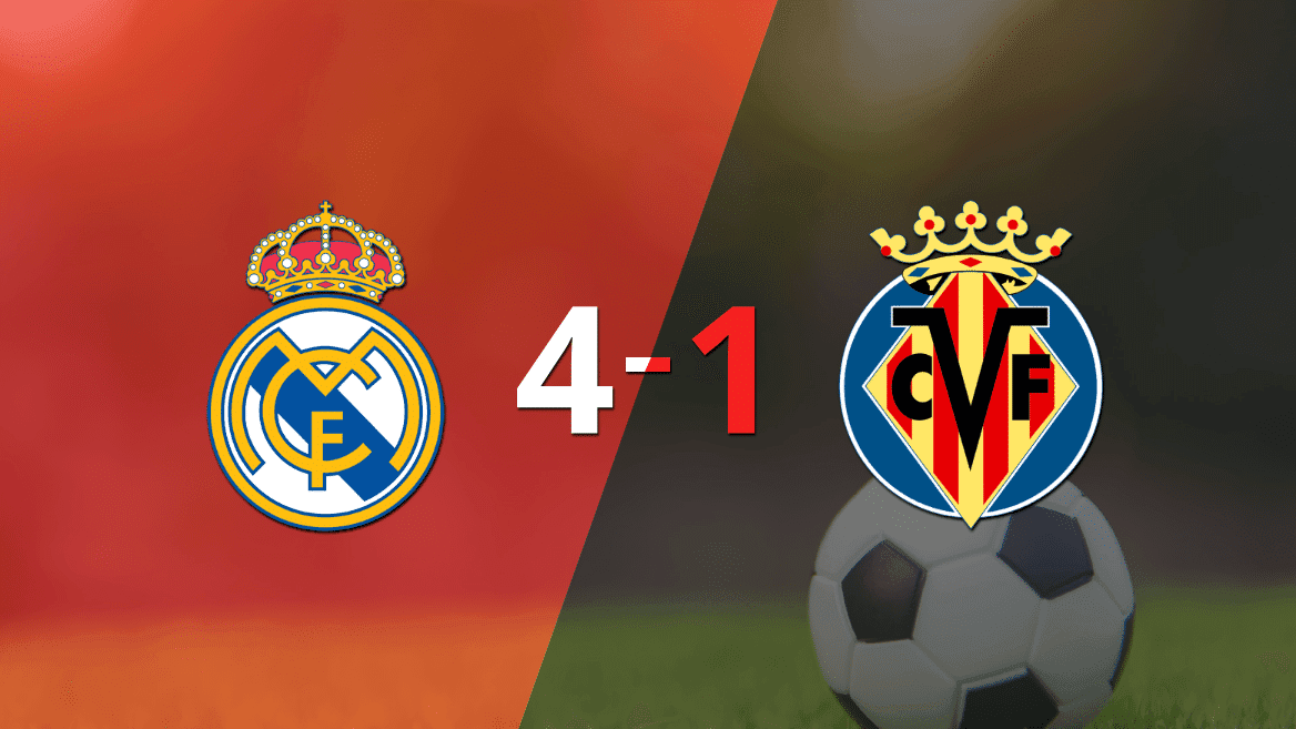 Goleada de Real Madrid 4 a 1 sobre Villarreal