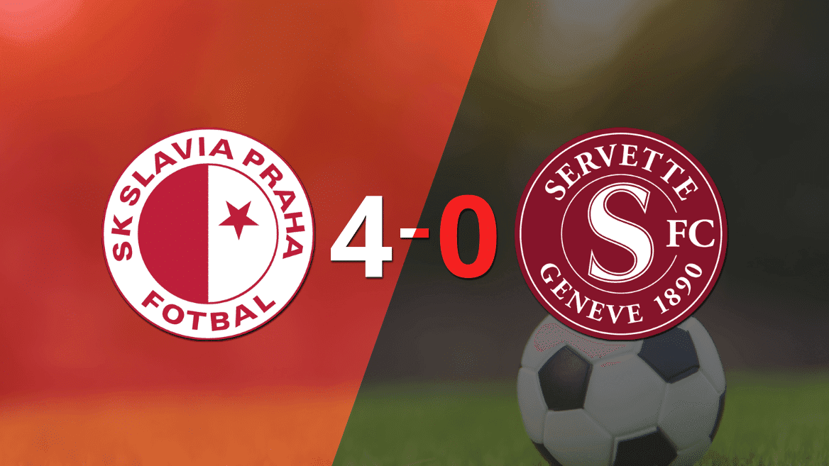 Mojmir Chytil impulsó la victoria de Slavia Praga frente a Servette con dos goles