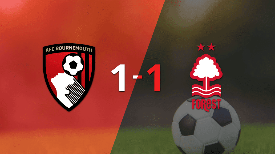 Empate a uno entre Bournemouth y Nottingham Forest