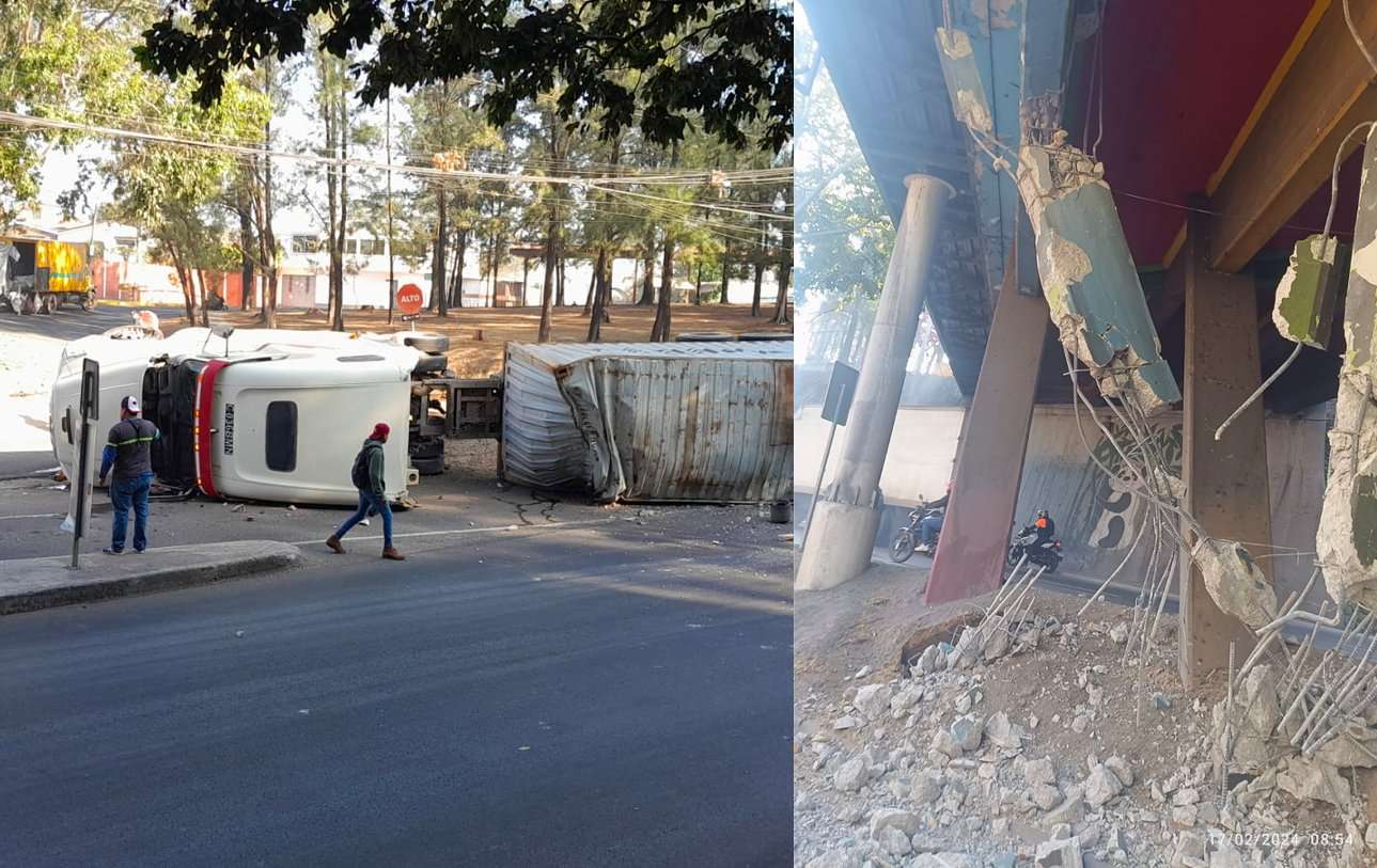 ¿Qué rutas alternas utilizar por el accidente en el Anillo Periférico, por el puente Bran?