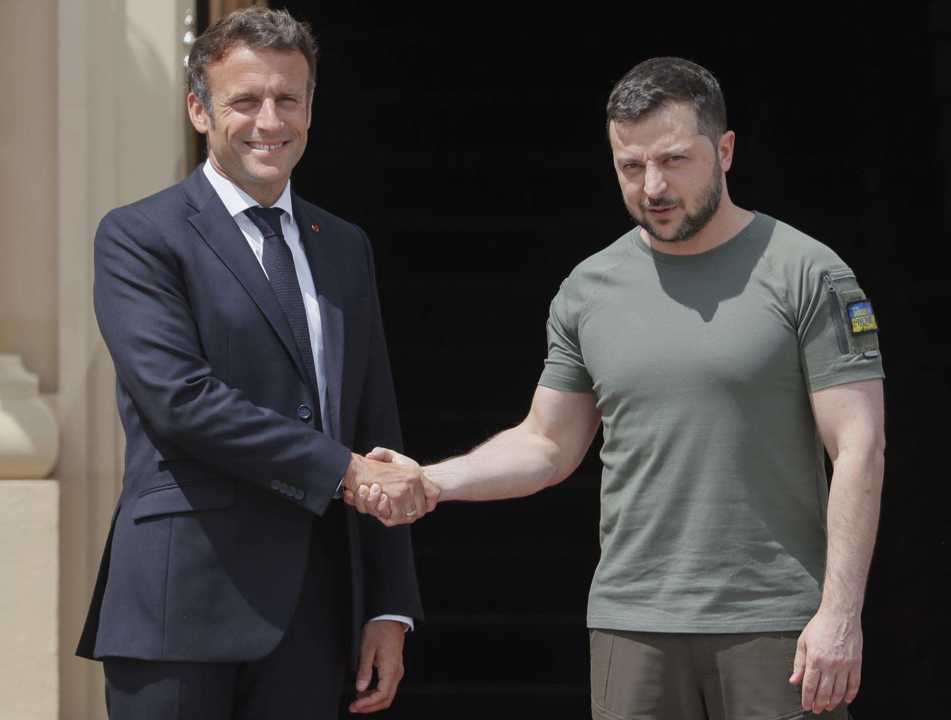 Macron y Zelenski