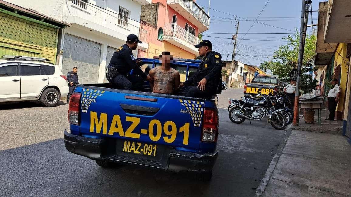 PNC captura a hombre señalado de varios ataques armados en Suchitepéquez