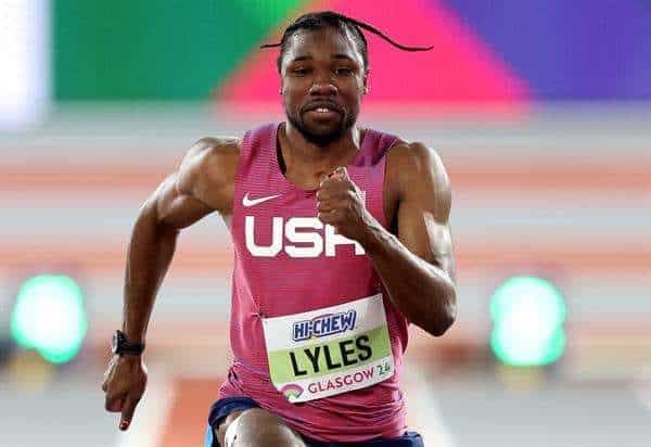 El estadounidense Noah Lyles en la primera ronda de los 60 lisos de los Mundiales de pista cubierta. EFE/EPA/ROBERT PERRY