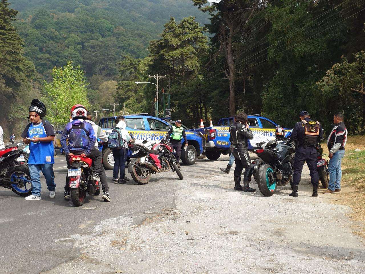 motociclistas multados en interamericana