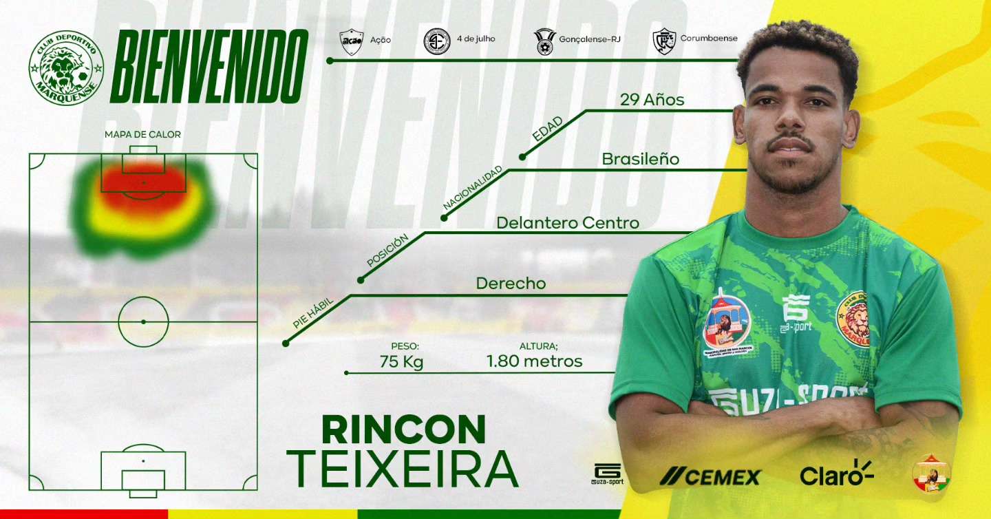 Deportivo Marquense anuncia la contratación de un delantero brasileño