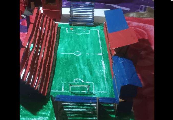 Niño hace maqueta del estadio El Trébol porque sueña con conocerlo