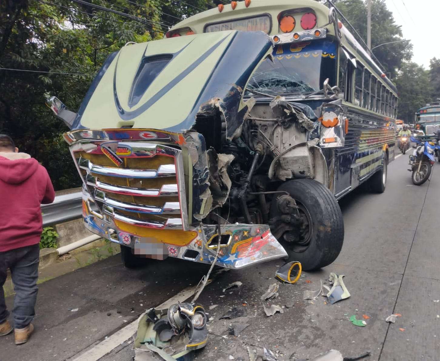 ÚLTIMA HORA | Choque entre buses deja el tráfico lento en ruta Interamericana