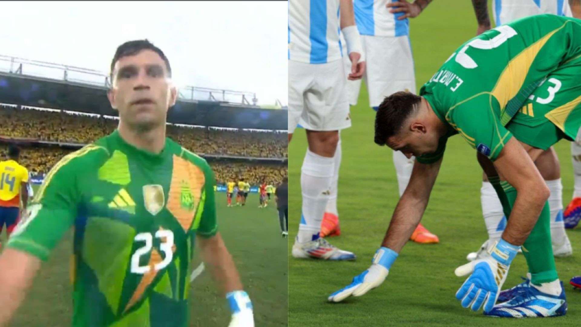 EN VIDEO | El "Dibu" Martínez golpea una cámara tras la derrota de Argentina vs Colombia