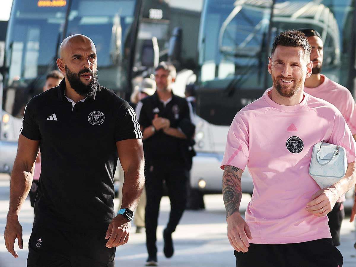 Messi y su guardaespaldas