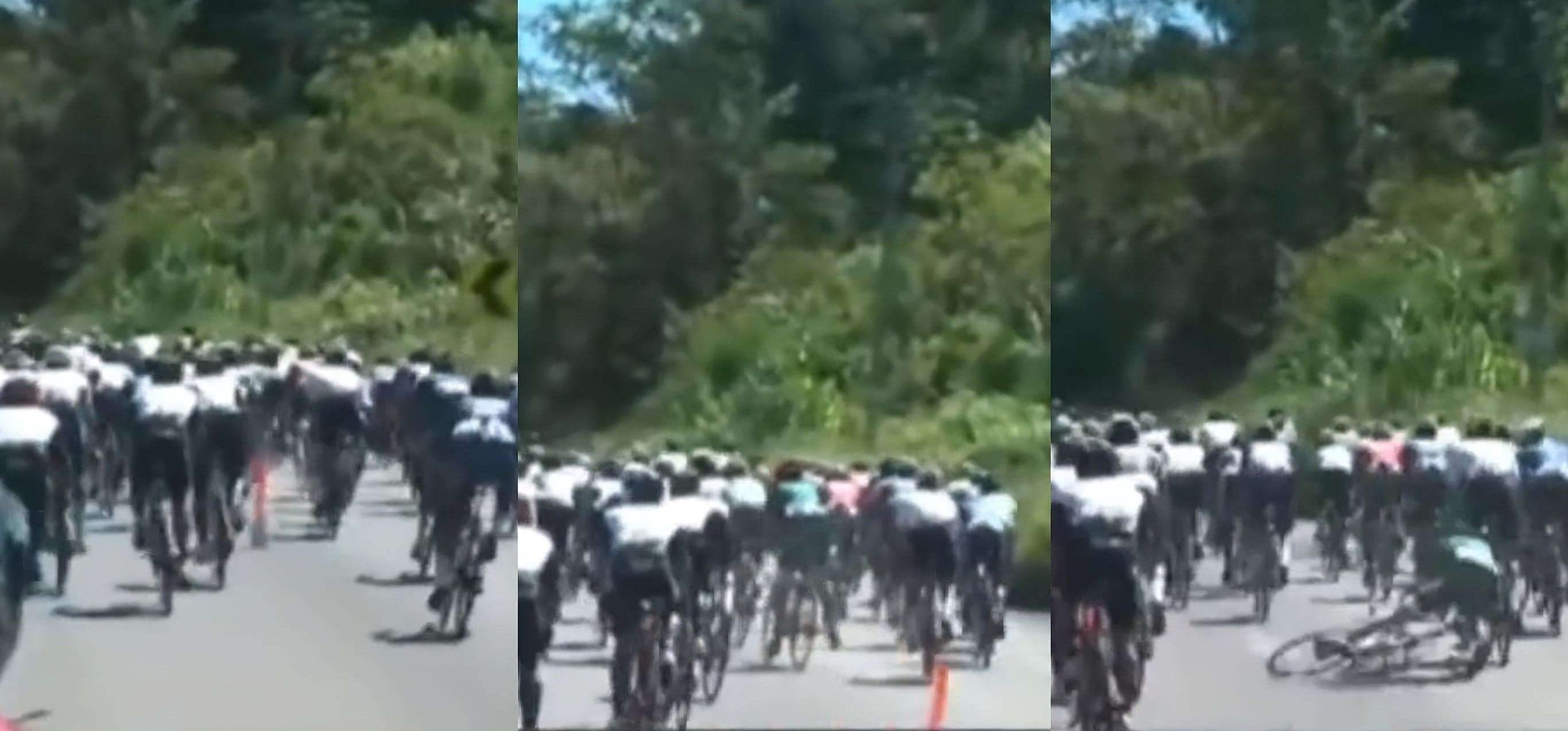 EN VIDEO | Ciclista de Muni Fraijanes sufre caída en la primera etapa