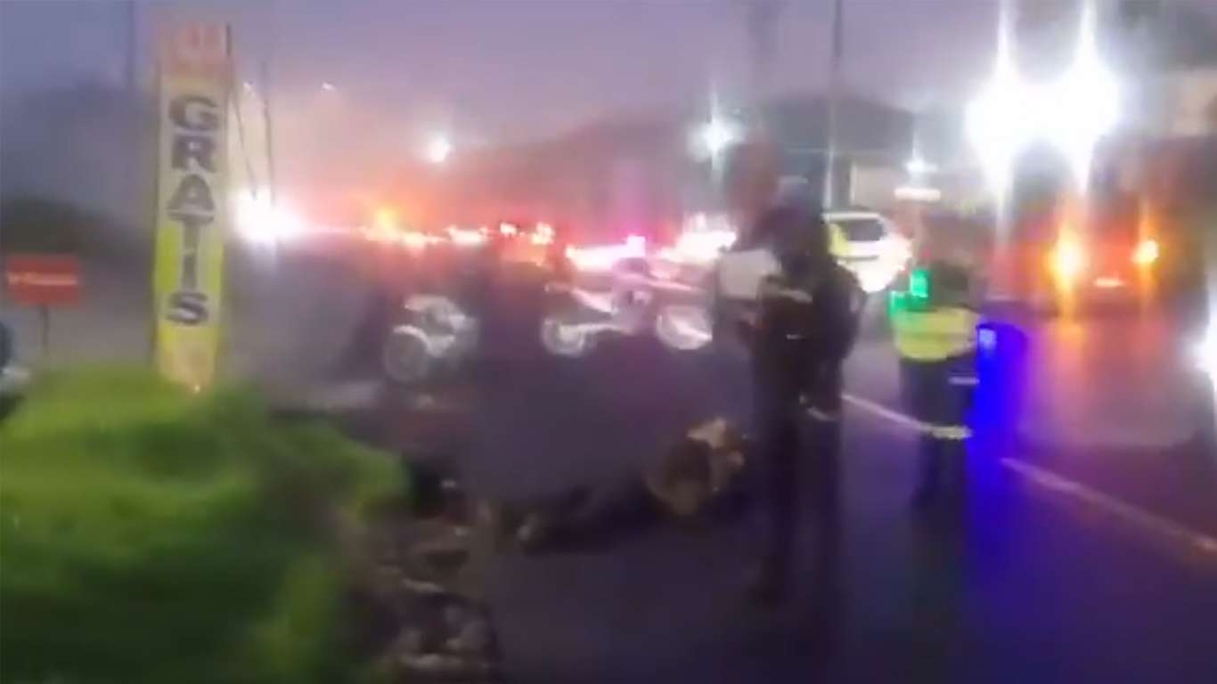 EN VIDEO | Accidente de tránsito deja un motorista herido en ruta a Ciudad Real