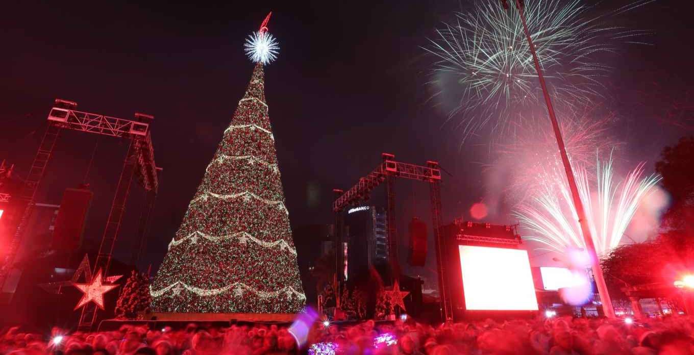 EN VIDEO | Así se vivió el encendido del Árbol Gallo