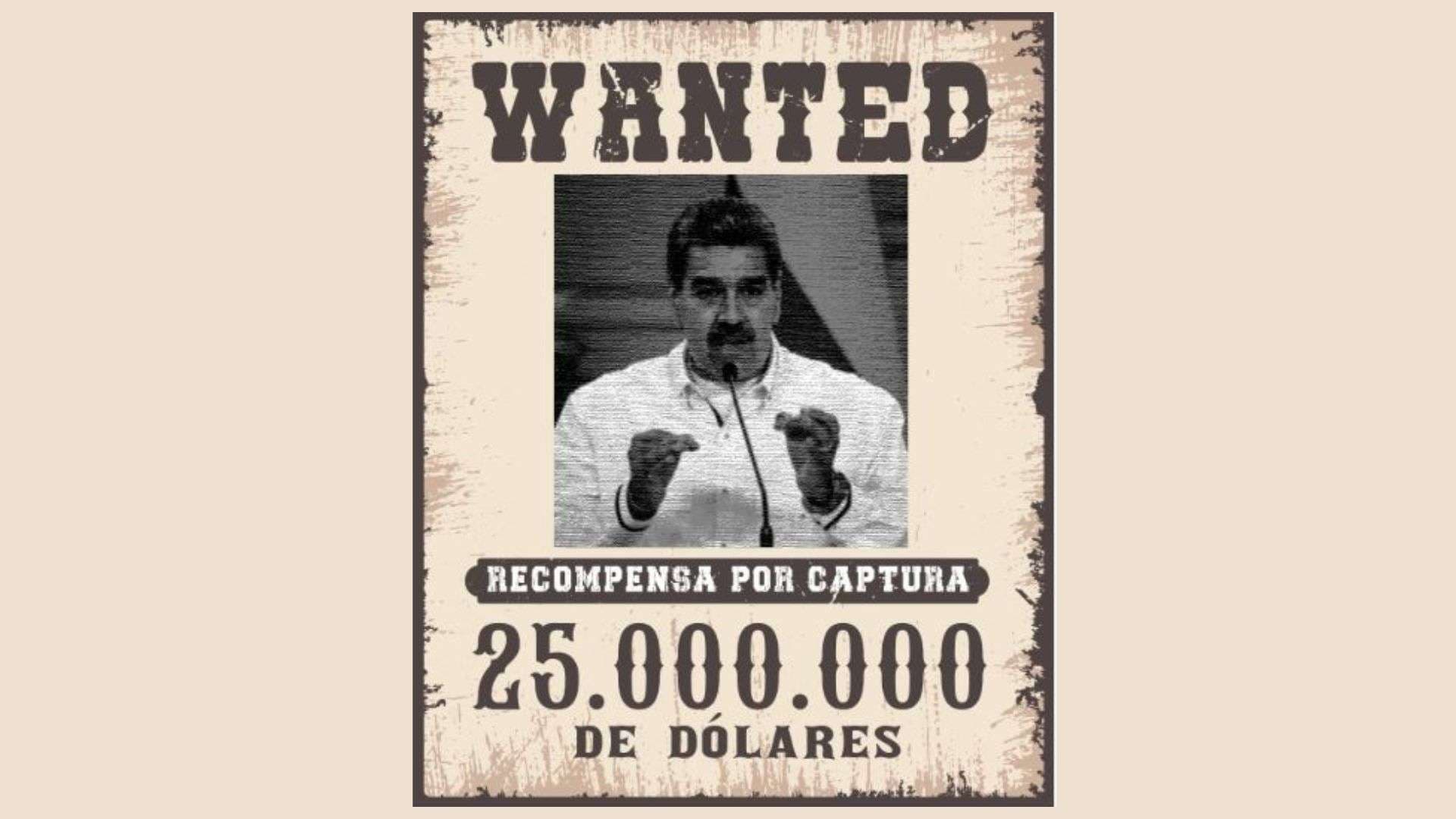 EE. UU. aumenta a $25 millones la recompensa por Maduro