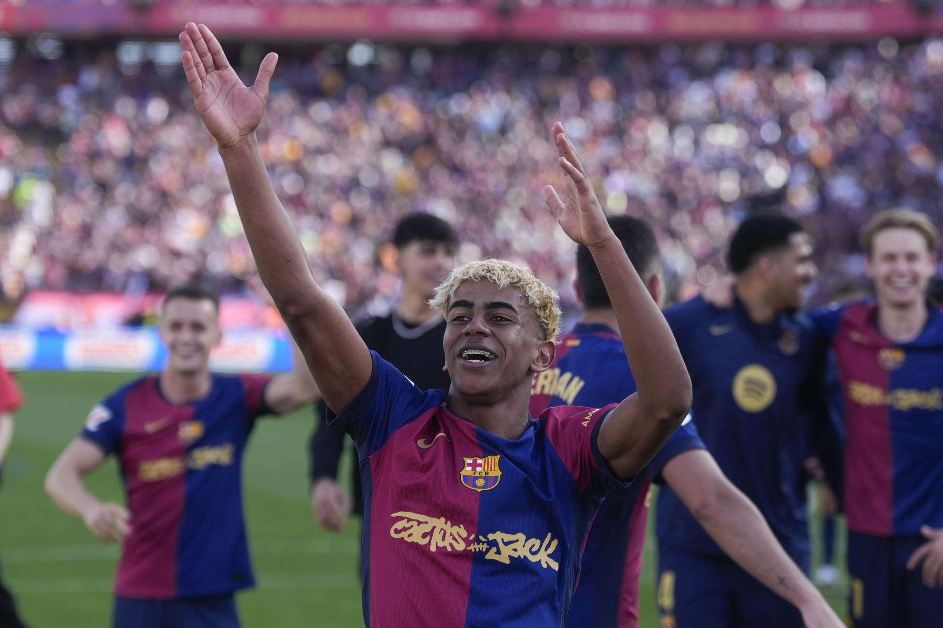 Lamine Yamal: «Era importante ganar hoy para acercarnos al título de Liga»