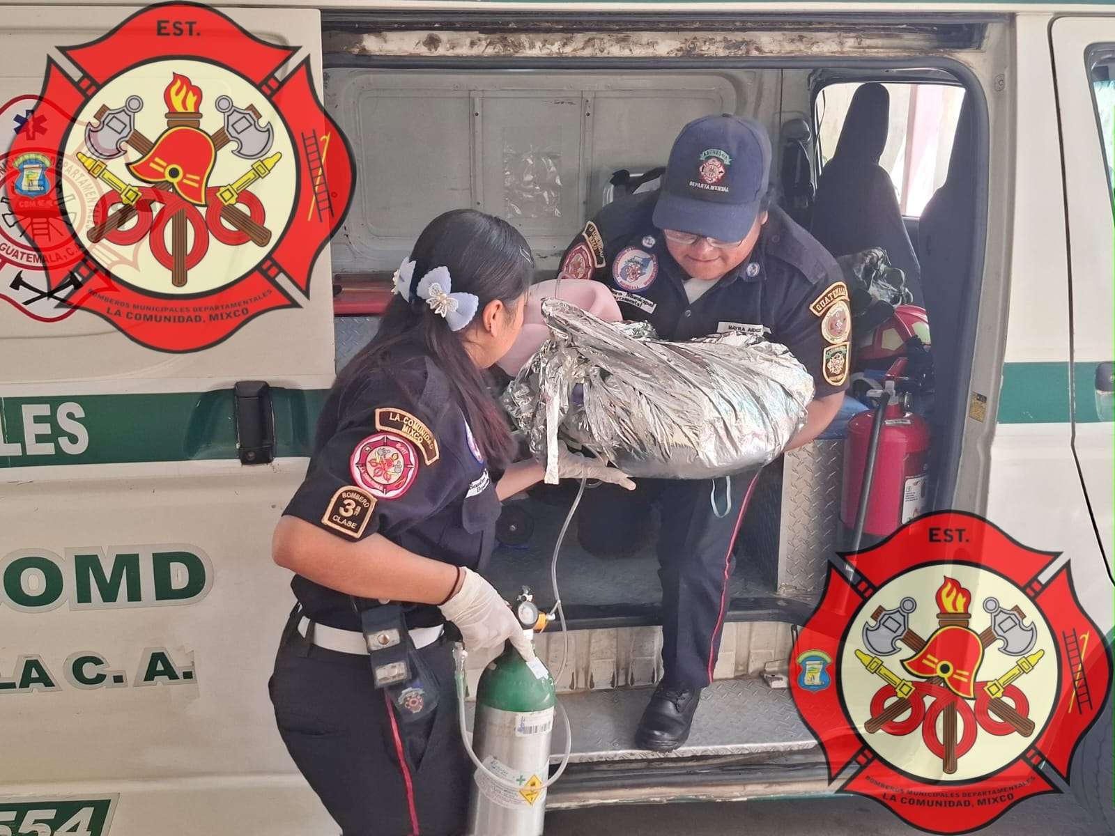 Bomberos rescatan a recién nacido abandonado en Mixco