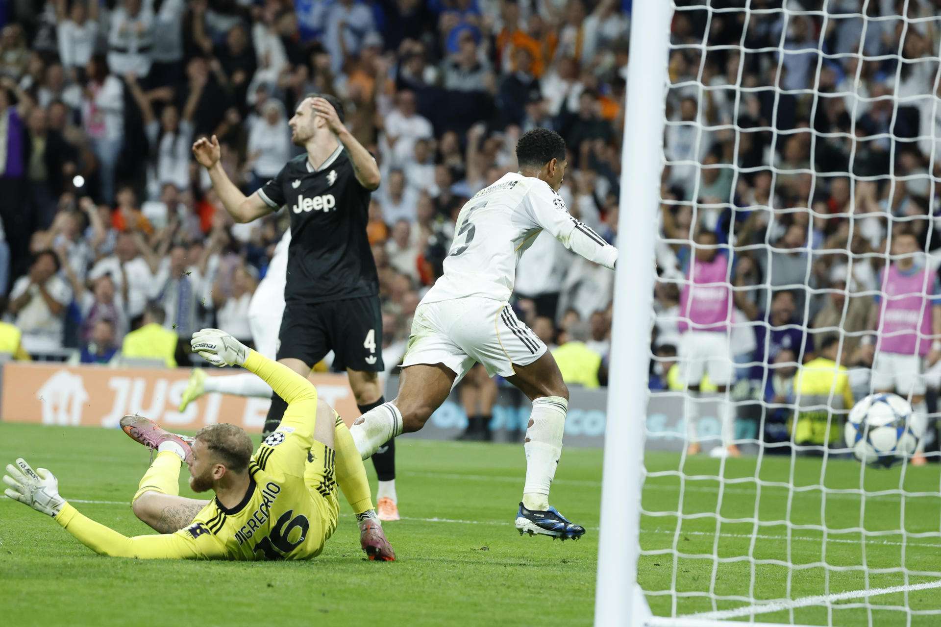 Courtois salva al Real Madrid y Bellingham firma el gol del triunfo ante la Juventus